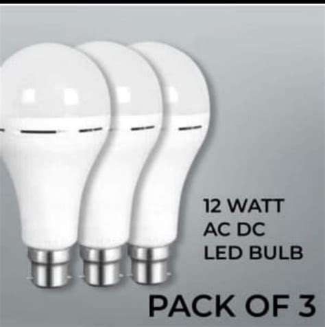 Pure White 12w Ac Dc Rechargeable Led Bulb At Rs 299piece In New Delhi Id 2849816031397