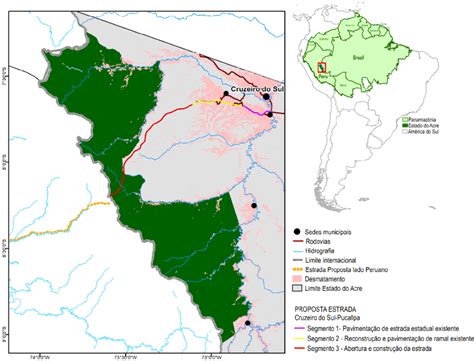 Localização do Parque Nacional da Serra do Divisor (PNSD). | Download ...