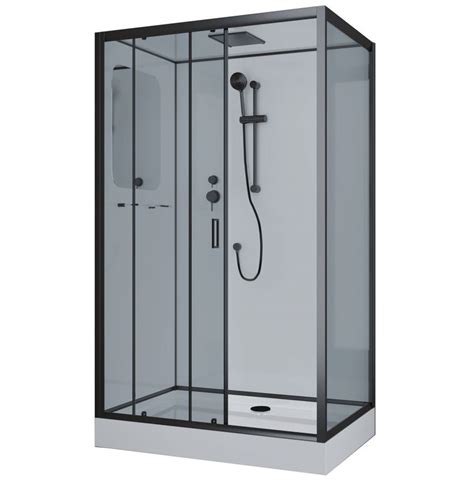 Душевая кабина 120х80 низкий поддон Niagara NG 6912 QL Black, цена в ...