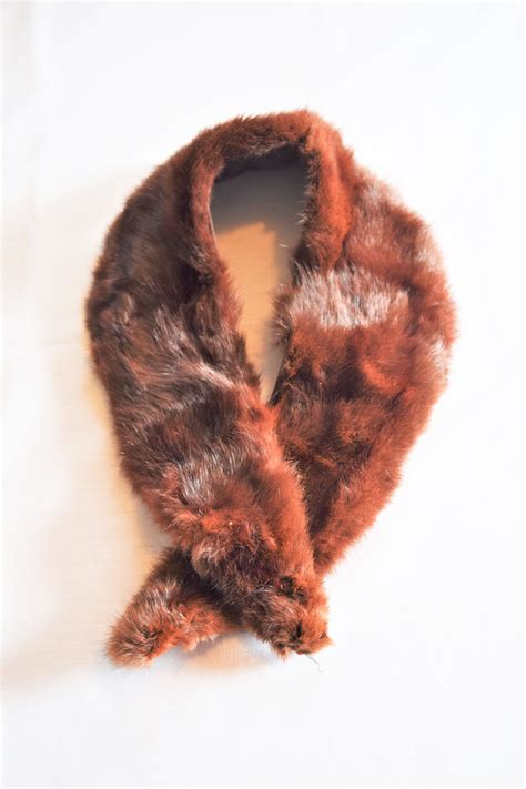 Faux Fur Collar Brown Fake Fur Collar Vintage Coat Etsy