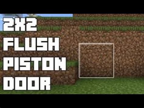 How To Make A 2x2 FLUSH PISTON DOOR IN MINECRAFT BEDROCK 1 19 2 YouTube