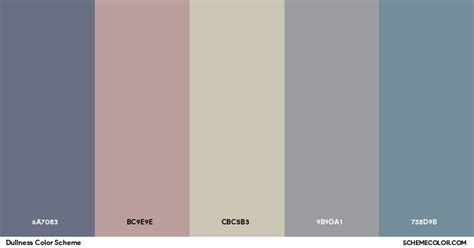 Dullness Color Scheme - Palettes - SchemeColor.com