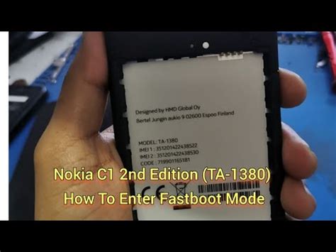 Nokia C1 2nd Edition TA 1380 How To Enter Fastboot Mode YouTube