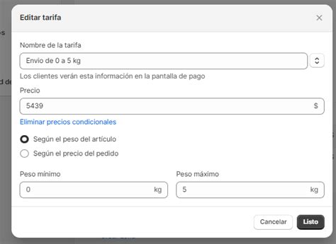 Cómo crear tarifas planas en Shopify Centro de Ayuda Shipit