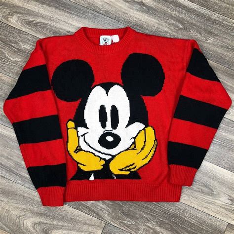 Vintage Mickey Mouse Knitted Sweater 90s Vintage Mickey Mouse Mickey