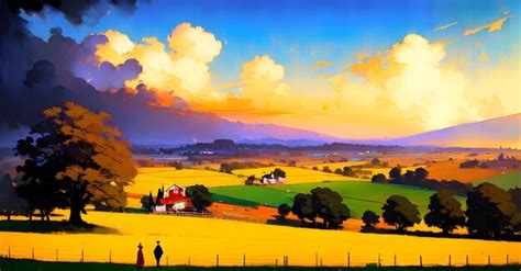 Premium Ai Image Agriculture Land And Farming Farm House Barn