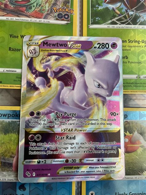 Karta Pokemon Tcg Mewtwo Vstar Pgo Pok Mon Go Aukro