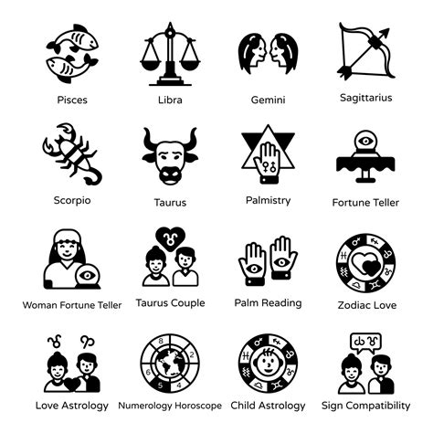 Pack Of Astrology Icons 2465680 Vector Art At Vecteezy