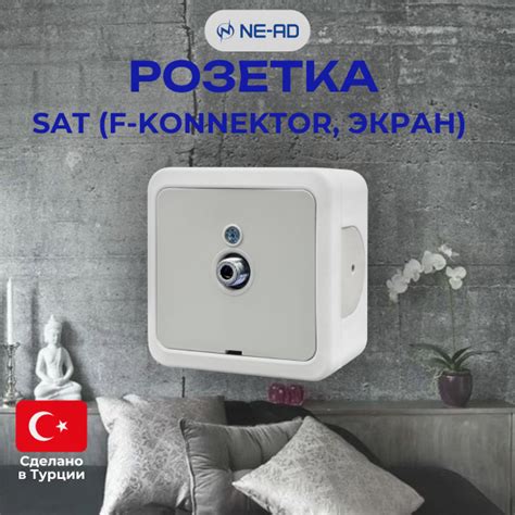 Розетка SAT (F-Konnektor, Экран) NE-AD Multima для открытой проводки ...