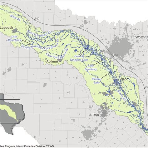 Brazos River Depth Map