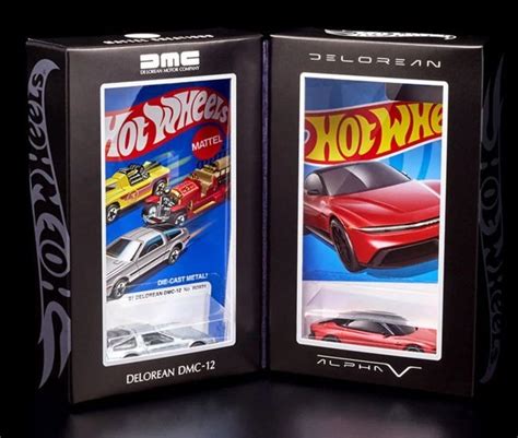 Rlc Exclusive Hot Wheels X Delorean Dmc Alpha Collector Set Zamac Red Rr