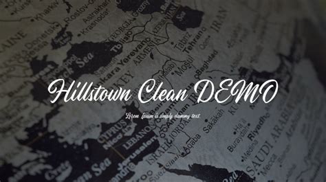 Hillstown Clean Demo Font Download Free For Desktop And Webfont