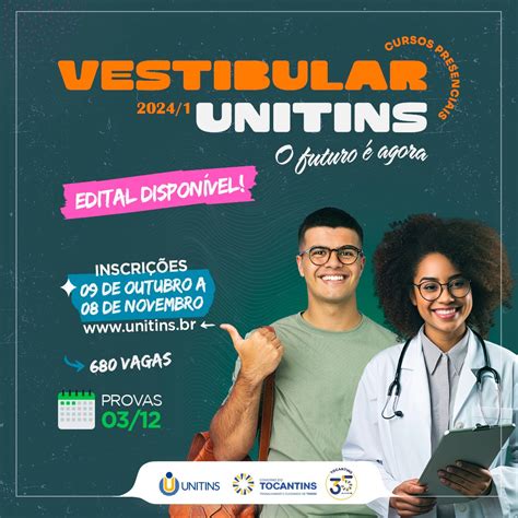 Unitins Unitins Publica Edital Do Vestibular Vagas Em