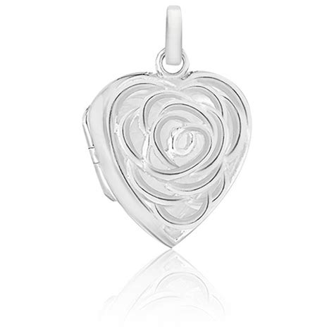 Pendentif Porte Photo Coeur Rose En Argent Artemis Ocarat