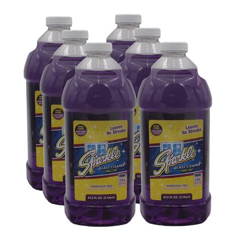 Sparkle Glass Cleaner 6 Count Pour Bottle Glass Cleaner 6 Pack In The Glass Cleaners