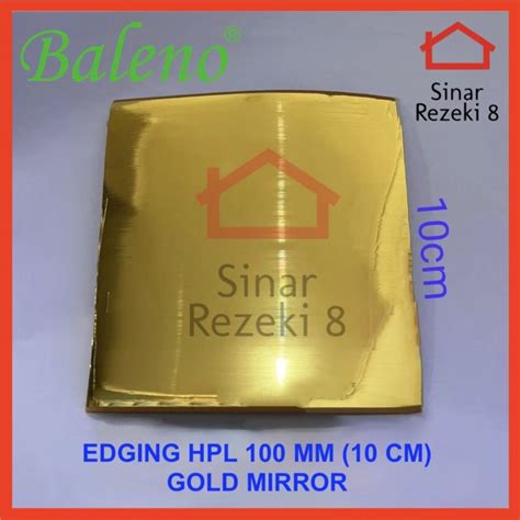 Jual Edging Hpl Gold Mirror Mm Emas Pinggiran Meja Kayu Taco Pvc