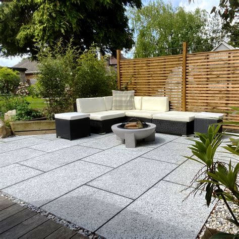 Silver Grey Granite Paving Slabs Patio Pack 20mm Ammaari Stones