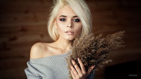 Depth Of Field Face Blonde Women Kristina Mamatyukova Portrait Hd