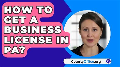 How To Get A Business License In Pa Youtube