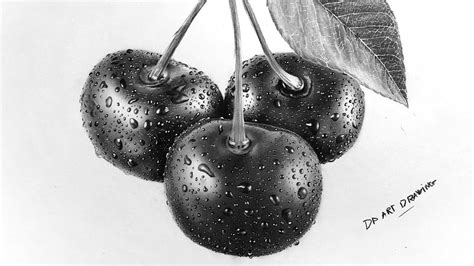 AWESOME CHERRY DRAWING WITH PENCIL / VẼ QUẢ CHERRY BẰNG BÚT CHÌ / DP ...