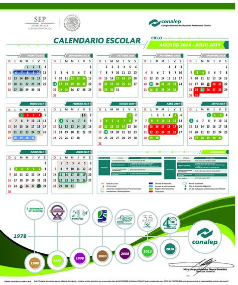 Calendario Escolar Colegio Nacional De Educaci N