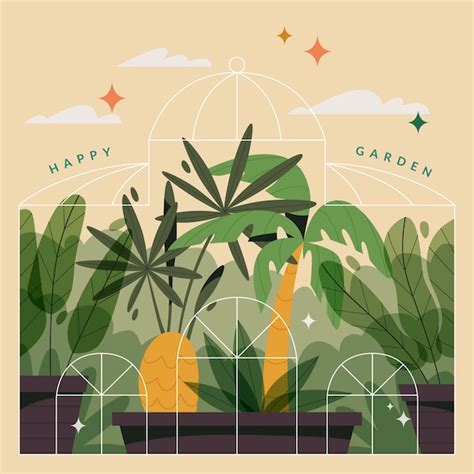 Free Vector Botanical Garden Illustration