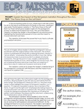 Th Grade Staar Ecr Extended Constructed Response Samples Practice