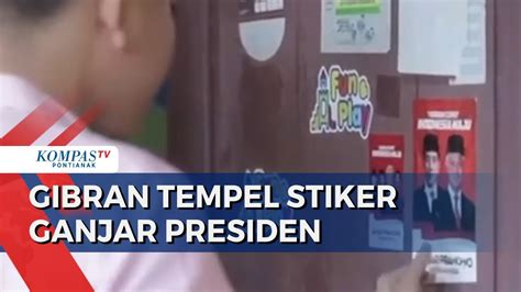 Gibran Bacaleg PDIP Blusukan Sambil Tempel Stiker Ganjar Presiden