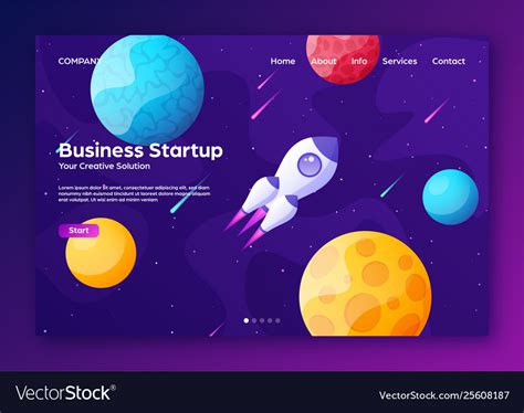 Space Futuristic Modern Colorful Background Vector Image