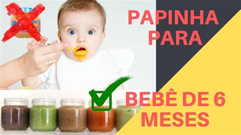 Papinha Para Beb De Meses Receita Papinhas Salgadas Youtube