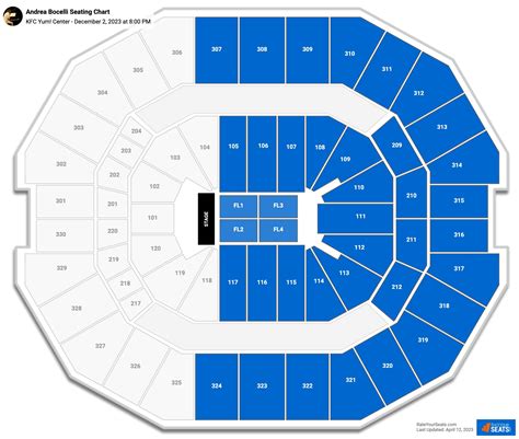 KFC Yum Center Concert Seating Chart RateYourSeats