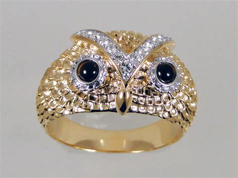 Owl Ring 14K Gold The Elvis Jeweler