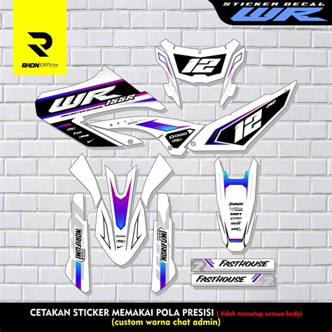 Jual DECAL YAMAHA WR155 DECAL WR 155 STICKER DECAL YAMAHA WR155