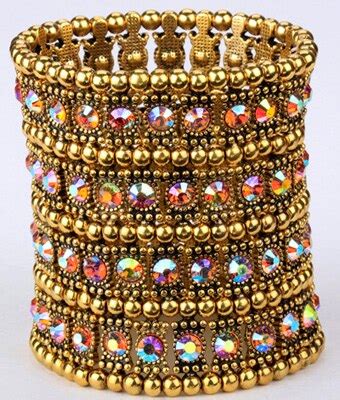 Multilayer Stretch Cuff Bracelet Women Crystal Wed Grandado