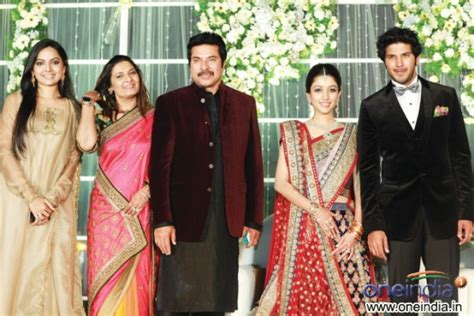 Dulquar Salman And Amal Sufi Wedding Reception Photos Filmibeat