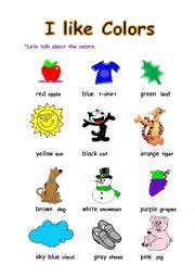 Colors Esl Worksheet By Doris Amelia