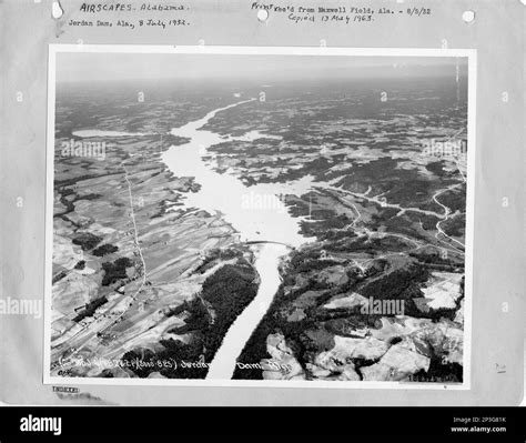 Alabama Jordan Dam Aerial Photograph Stock Photo Alamy