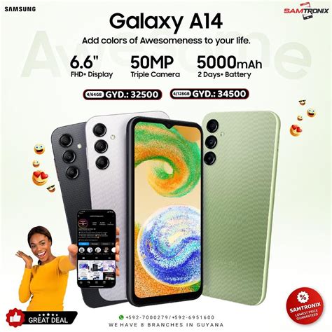 Samsung Galaxy A14 Now Available With Samtronix Guyana