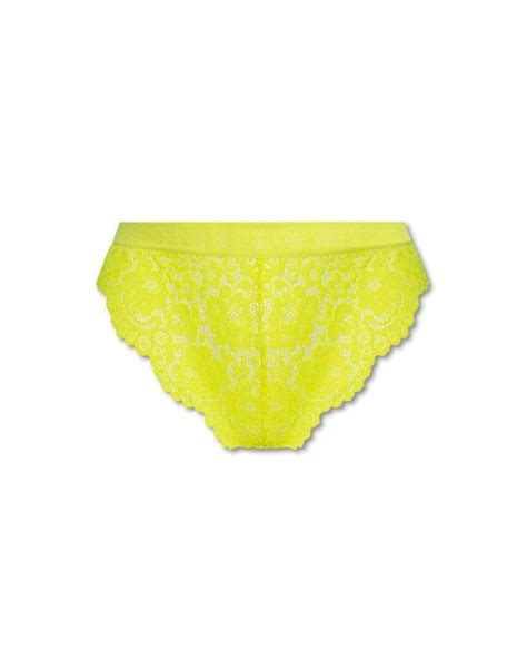 Stella Mccartney Lace Bra In Yellow Lyst