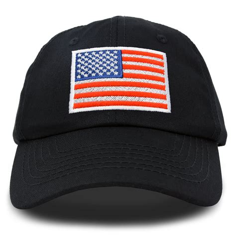 Dalix American Flag Dad Hat Premium Usa Baseball Cap In Black