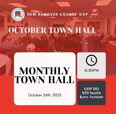 Nhc Gop October Town Hall New Hanover County Republican Party