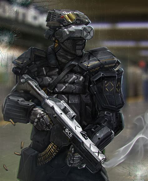 Futuristic Sci Fi Concept Art Future Soldier Sci Fi