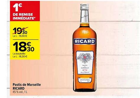 Promo Pastis De Marseille Ricard Chez Carrefour Contact Icatalogue Fr