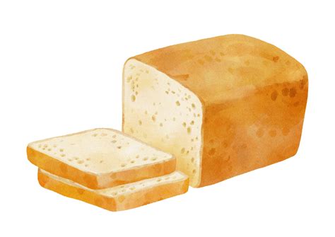 Free Watercolor Loaf Of Bread And Sliced Bread 22432787 Png With