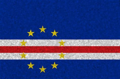 Bandeira De Cabo Verde Na Textura De Isopor Foto Premium