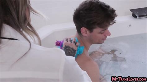 TS Busty Babe In Lingerie Bigass Rimmed And Barebacked