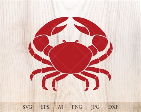 Crab SVG Silhouette, Crab Clipart, Crab Cut File. Crab Boil Svg, Red ...