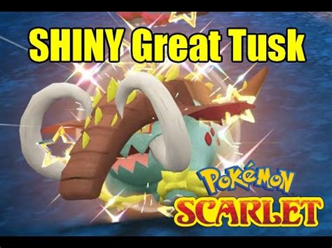 Shiny Great Tusk Pokemon Scarlet YouTube