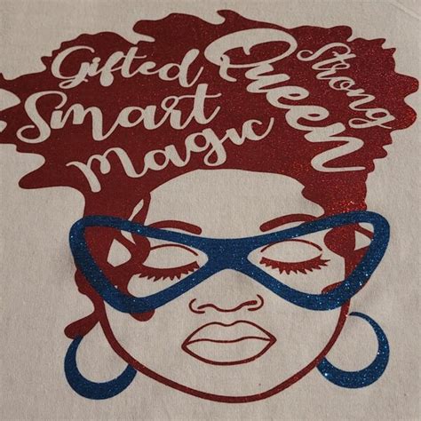 Black Woman In Glasses Svg Black Queen Affirming Words Svg Afro Svg Black History Messy Bun