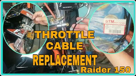 Throttlecablereplacement HOW TO REPLACE THROTTLE CABLE RAIDER 150 HOW